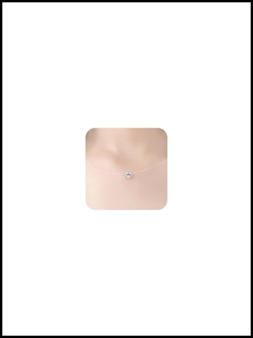 Sterling Silver Cubic Zirconia Crystal Necklace Clavicle Chain Women's Jewelry